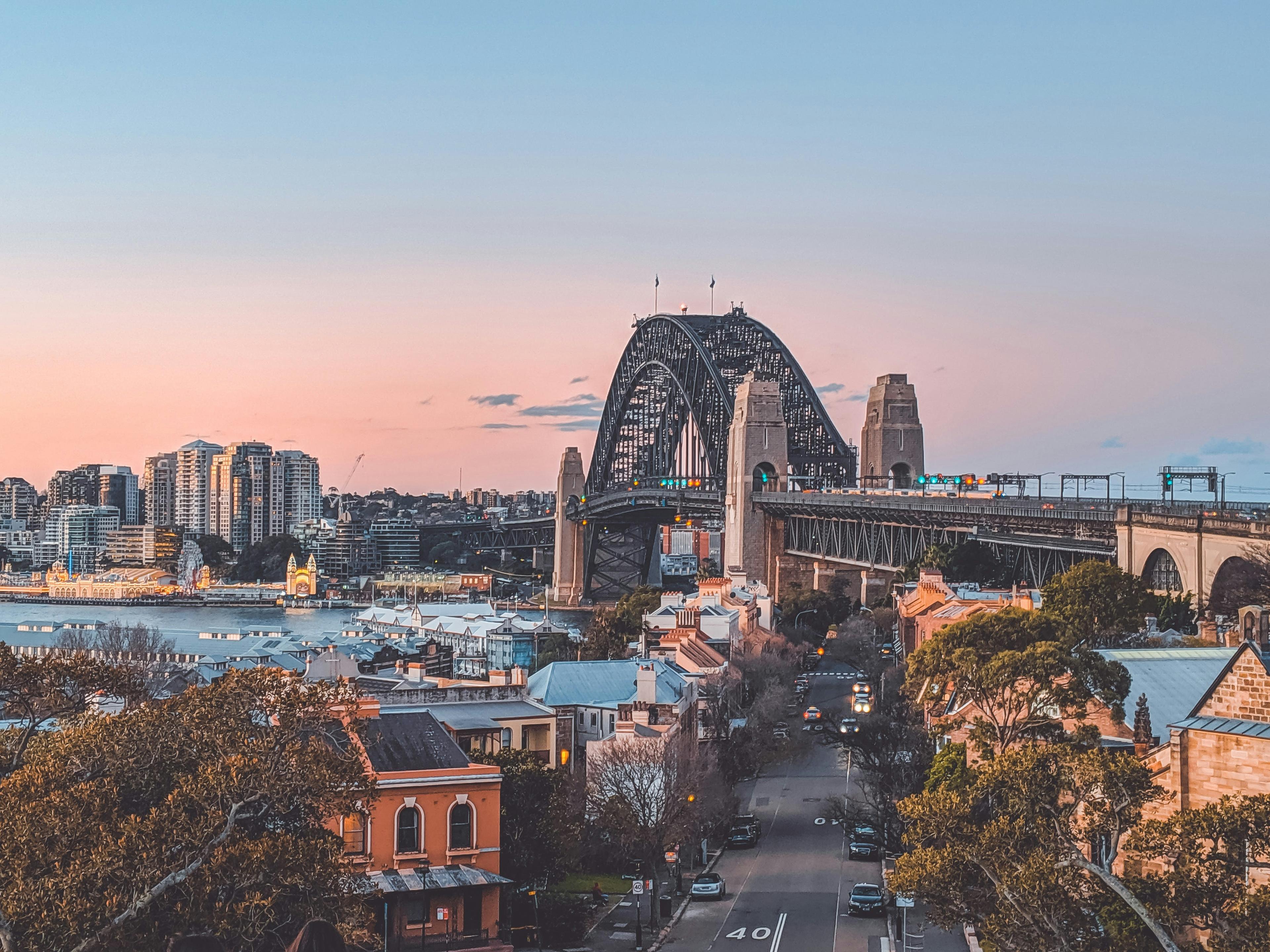Sydney Harbour Bridge at sunset
